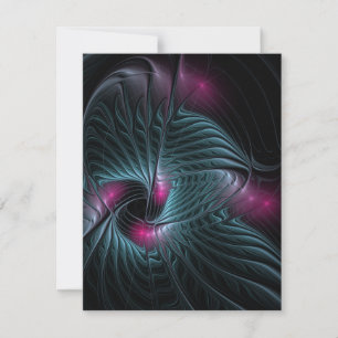 Abstract Colorful Fantasy Fractal Save The Date