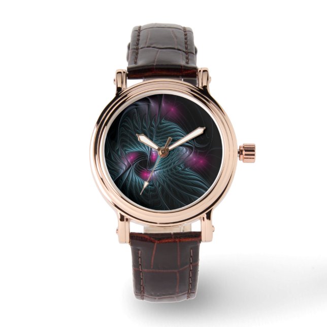 Abstract Colorful Fantasy Fractal Watch (Front)