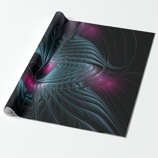 Abstract Colorful Fantasy Fractal  Wrapping Paper (Unrolled)