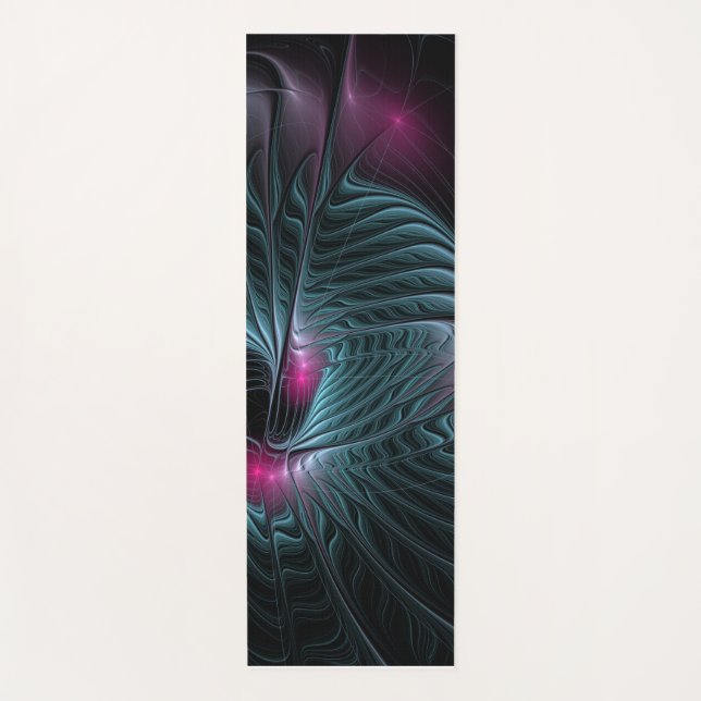 Abstract Colorful Fantasy Fractal Yoga Mat (Front)