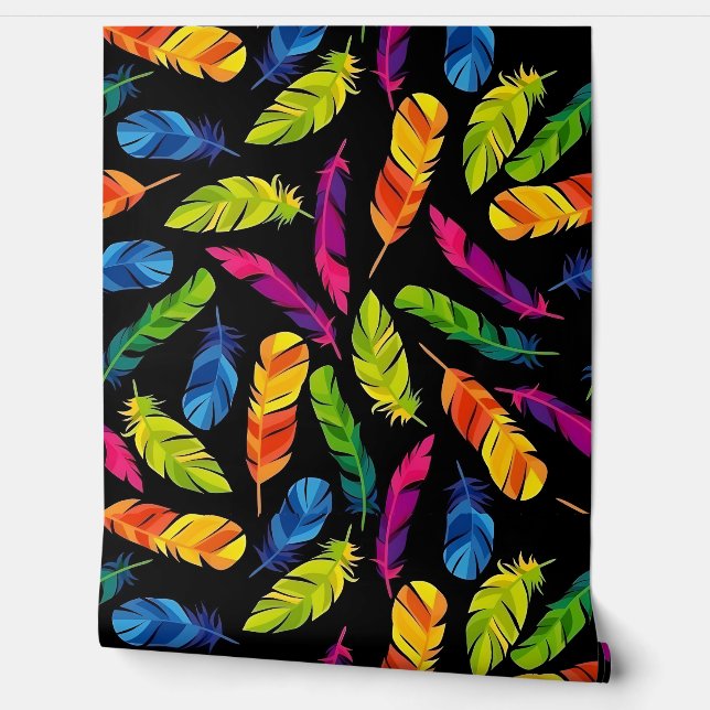 Abstract colorful feather explosion wallpaper  (Unrolling)