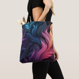 Abstract Colorful Feathers Tote Bag