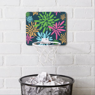 Abstract Colorful Fireworks Flowers Mini Hoop