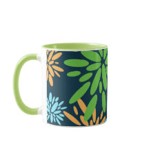 Abstract Colorful Fireworks Flowers Mug