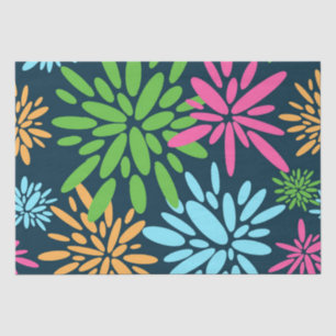 Abstract Colorful Fireworks Flowers Tissue Paper