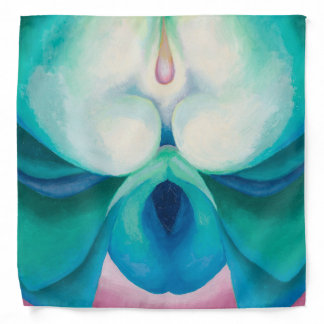 Abstract colorful flower painting Georgia O'Keeffe Bandana