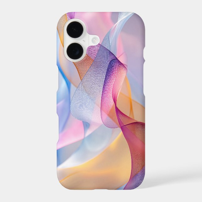 Abstract Colorful Flowing Ribbons iPhone Case (Back)
