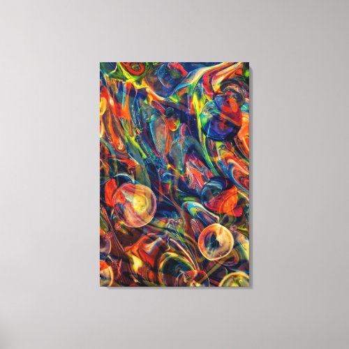 Abstract Colorful Fluid Layer Art Canvas Print