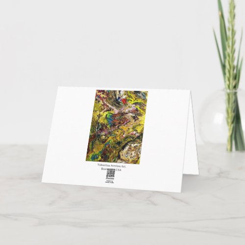 Abstract colorful folded birthFolded Greeting Card