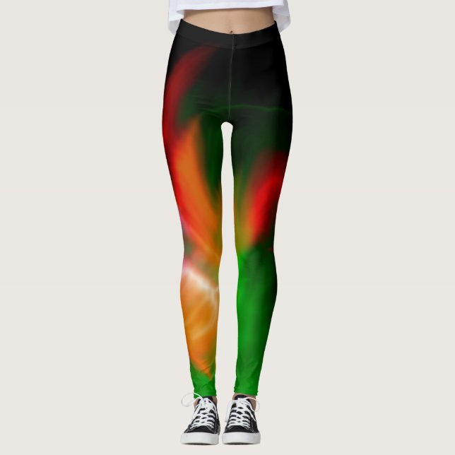 Abstract Colorful Fractal Pattern #2 Leggings (Front)