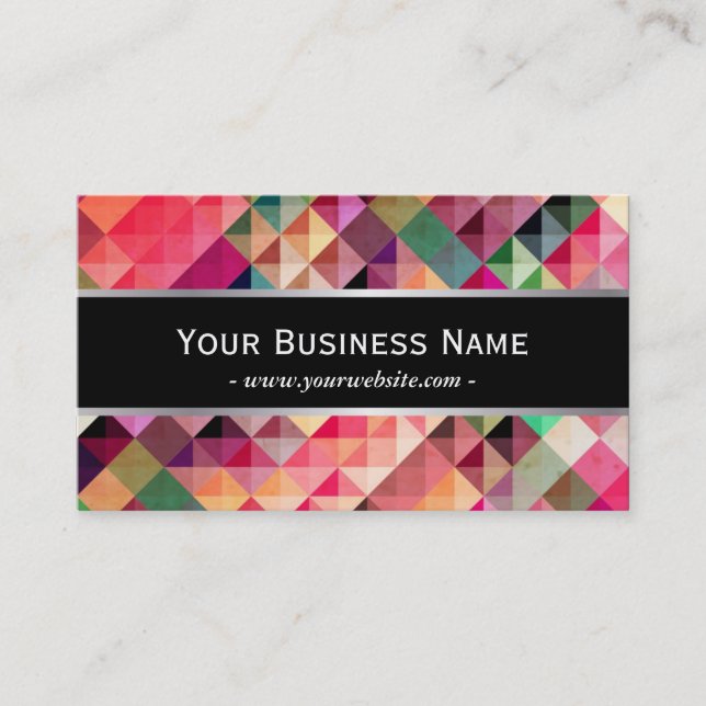 Abstract Colorful Fractal Patterns Business Card (Front)