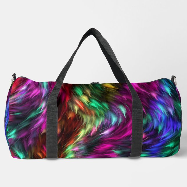Abstract Colorful Fur Background-24605 Duffle Bag (Front)