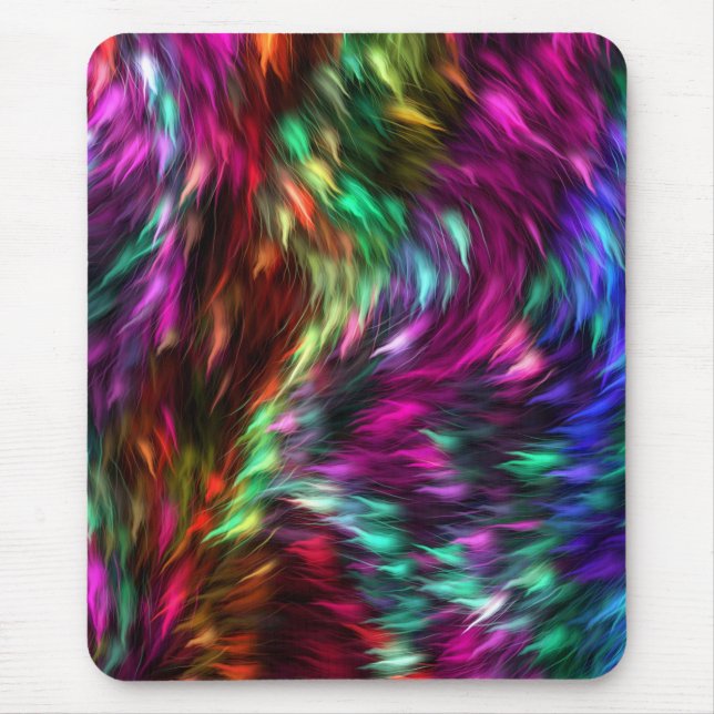 Abstract Colorful Fur Background-24605 Mouse Pad (Front)