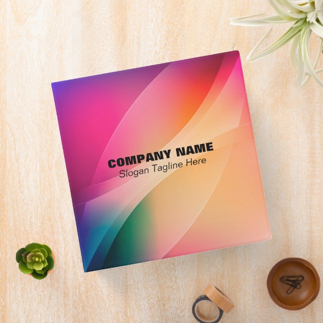 Abstract colorful geometric background 3 ring binder (In Situ)