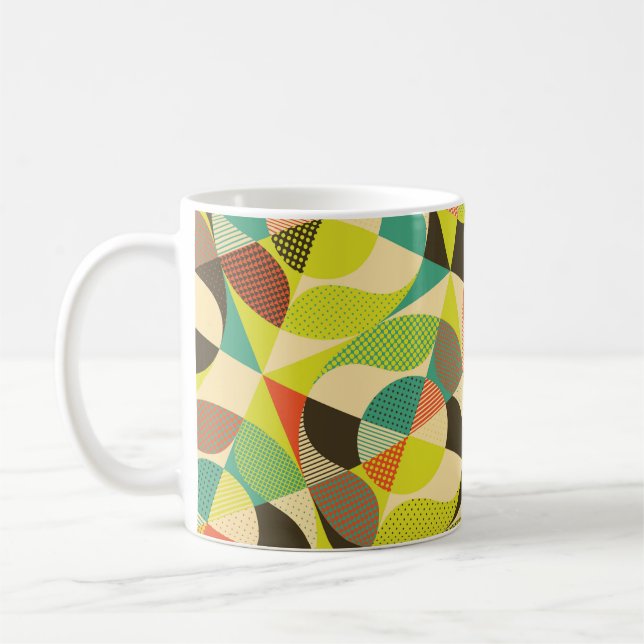 Abstract colorful geometric design. coffee mug (Left)