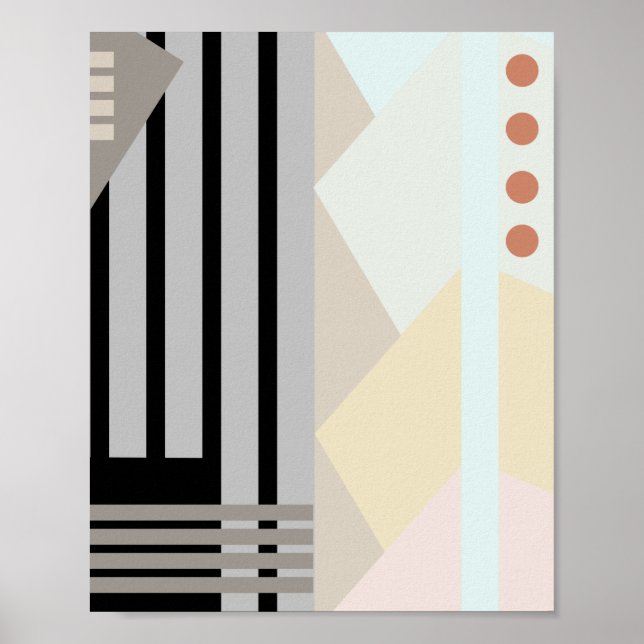 Abstract Colorful Geometric Figures Poster (Front)
