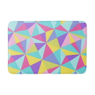Abstract Colorful Geometric Modern Pattern Bath Mat