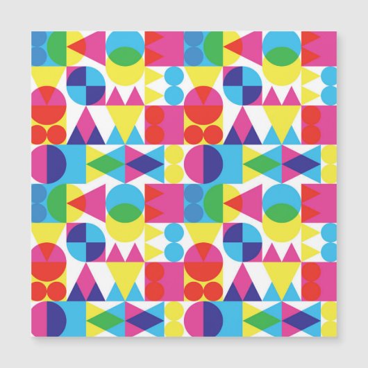 Abstract colorful geometric pattern design. (Front)