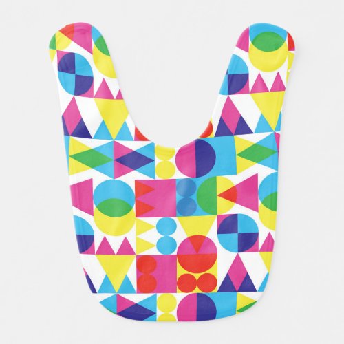 Abstract colorful geometric pattern design baby bib