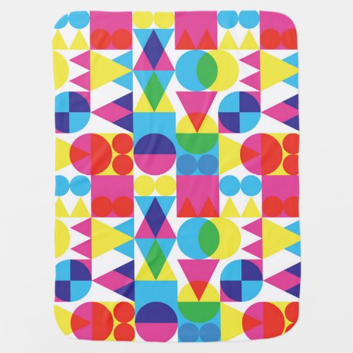 Abstract colorful geometric pattern design baby blanket