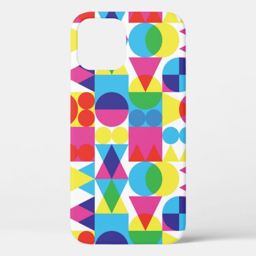 Abstract colorful geometric pattern design iPhone 12 case