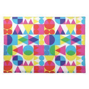 Abstract colorful geometric pattern design. cloth placemat