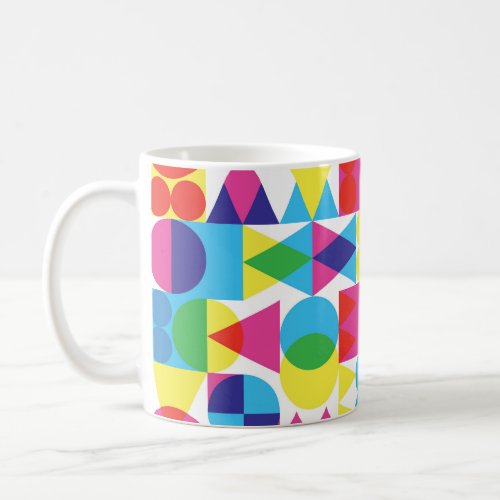 Abstract colorful geometric pattern design coffee mug