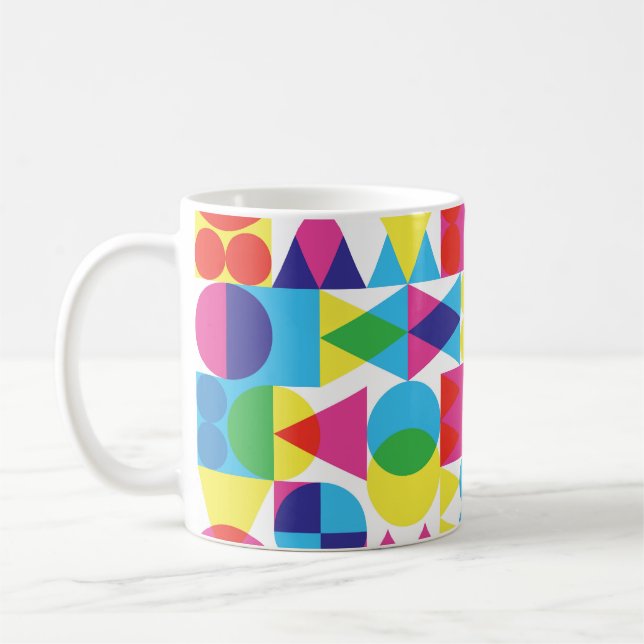 Abstract colorful geometric pattern design. coffee mug (Left)