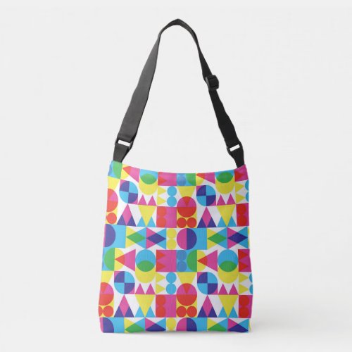 Abstract colorful geometric pattern design crossbody bag