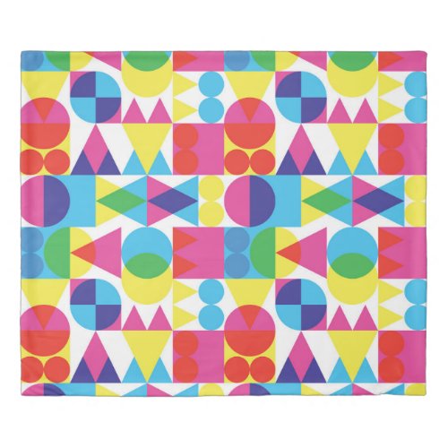 Abstract colorful geometric pattern design duvet cover