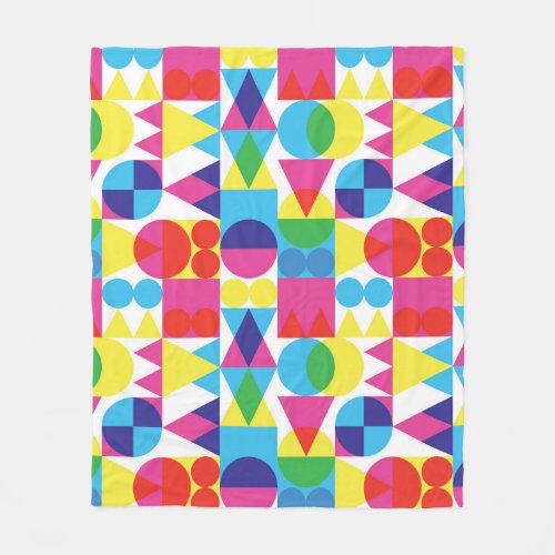 Abstract colorful geometric pattern design fleece blanket