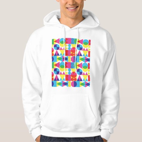 Abstract colorful geometric pattern design hoodie