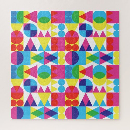 Abstract colorful geometric pattern design jigsaw puzzle