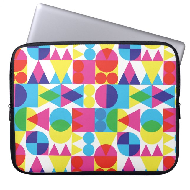 Abstract colorful geometric pattern design. laptop sleeve (Front)