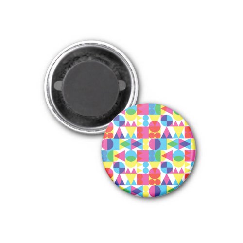 Abstract colorful geometric pattern design magnet