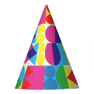 Abstract colorful geometric pattern design. party hat