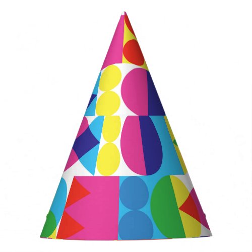 Abstract colorful geometric pattern design party hat