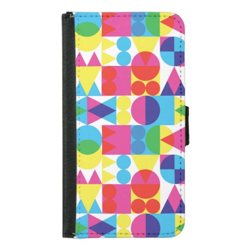 Abstract colorful geometric pattern design samsung galaxy s5 wallet case