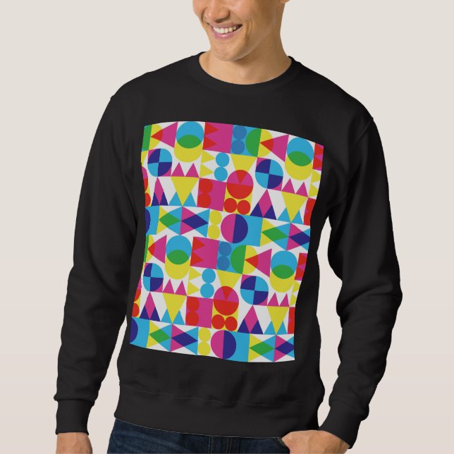 Abstract colorful geometric pattern design. sweatshirt (Front)