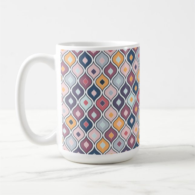 Abstract Colorful Geometric Seamless Pattern Coffee Mug (Left)