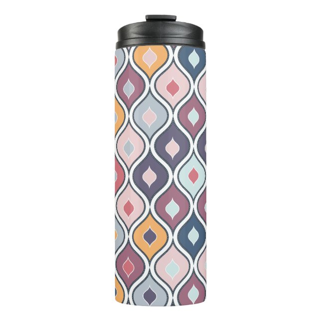 Abstract Colorful Geometric Seamless Pattern Thermal Tumbler (Front)