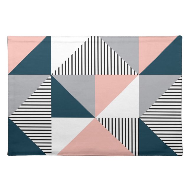 Abstract colorful geometry cloth placemat (Front)