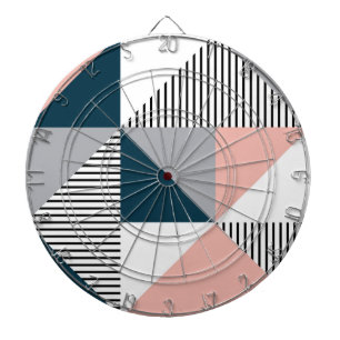 Abstract colorful geometry dart board