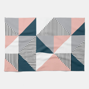 Abstract colorful geometry kitchen towel