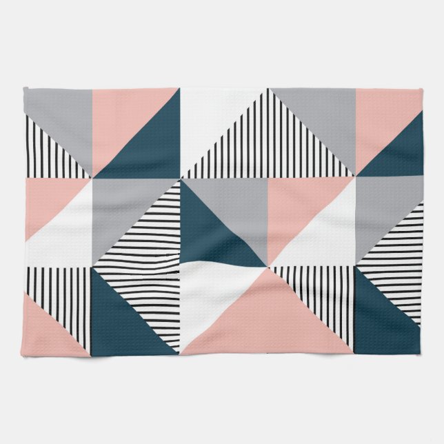 Abstract colorful geometry kitchen towel (Horizontal)