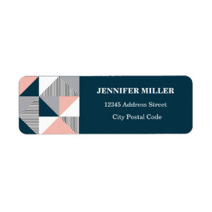 Abstract colorful geometry label