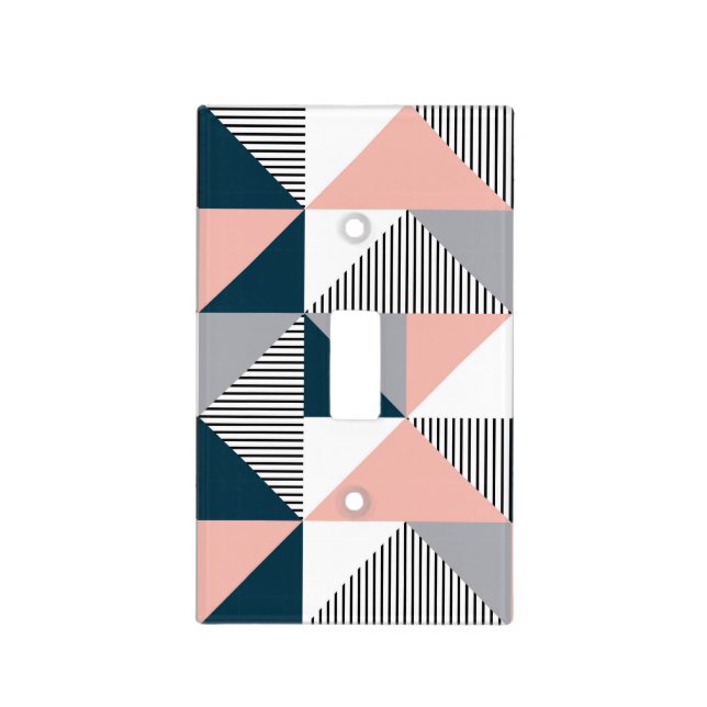 Abstract colorful geometry light switch cover (Front)