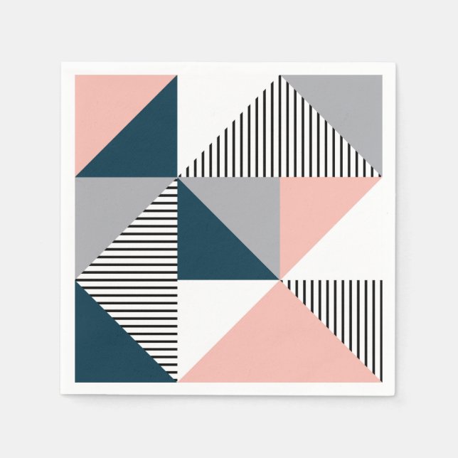 Abstract colorful geometry napkins (Front)