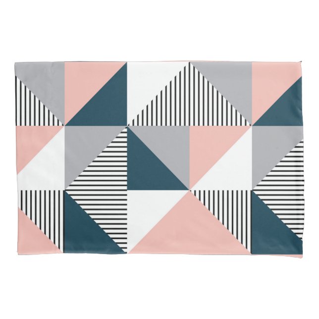 Abstract colorful geometry pillow case (Front)