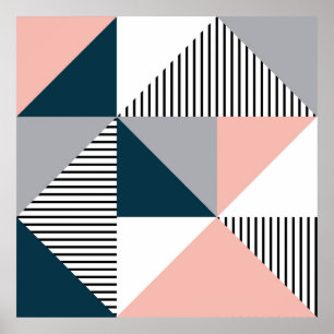 Abstract colorful geometry poster